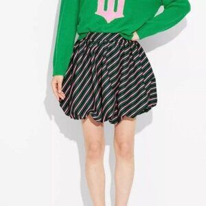 Striped Black and Pink Women's Skirt